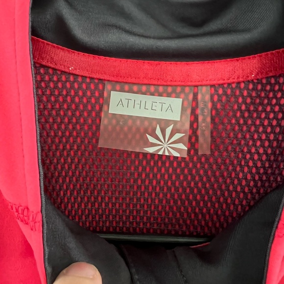 ATHLETA Size X Small Pink Vest Jacket Reflective - Picture 6 of 9